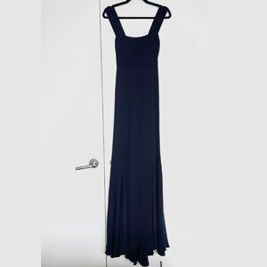 Reformation | Black sleeveless crepe mermaid maxi formal dress gown | Size 0 NWT
